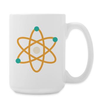 Atom - Physik Chemie Wissenschaft Nerd Lehrer - Große Tasse 440 ml - Weiß - Rechts