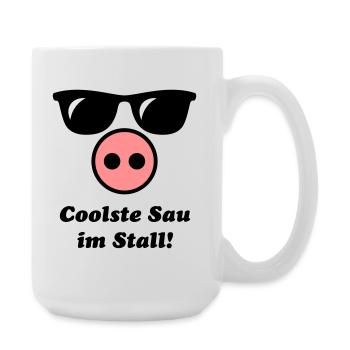 Coolste Sau Im Stall! (Cool) - Große Tasse 440 ml - Weiß - Rechts