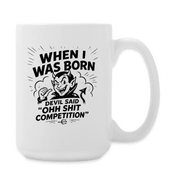 Pour tous ceux qui aiment un peu plus sombrer leur humour... - Grande tasse 440 ml - blanc - Droite