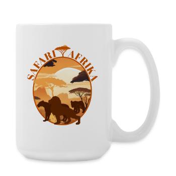 Savannen Safari Sonnenuntergang - Große Tasse 440 ml - Weiß - Rechts