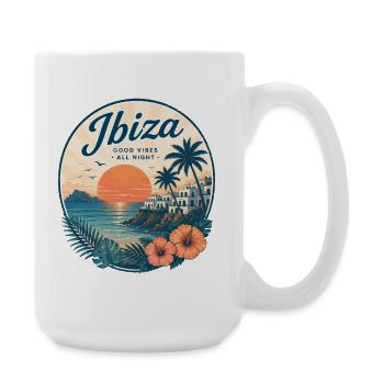 Ibiza Sunset Tropical Poster - Large Mug 440 ml - white - Right