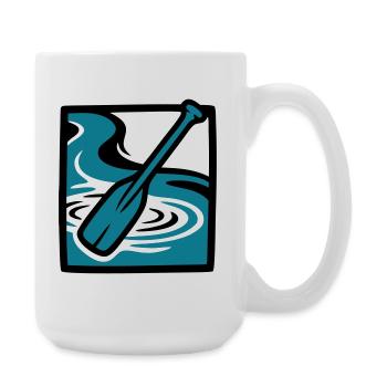 Paddle River Water Icon - Large Mug 440 ml - white - Right