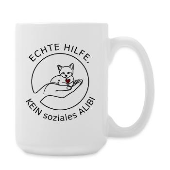 Echte Hilfe - Große Tasse 440 ml - Weiß - Rechts