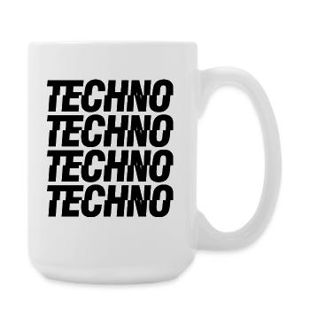 Techno - Grande tasse 440 ml - blanc - Droite