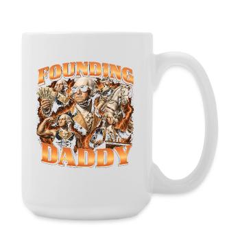 Founding Father George Washington, July 4 - Large Mug 440 ml - white - Right