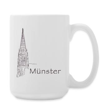 Münster Lambertikirche - Große Tasse 440 ml - Weiß - Rechts