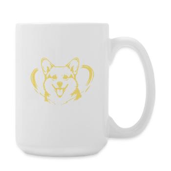 Zuhause ist Corgi - Große Tasse 440 ml - Weiß - Rechts