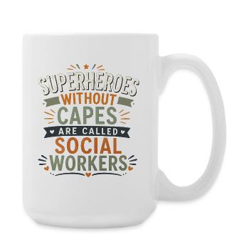 Social Worker Gift for School LCSW - Large Mug 440 ml - white - Right