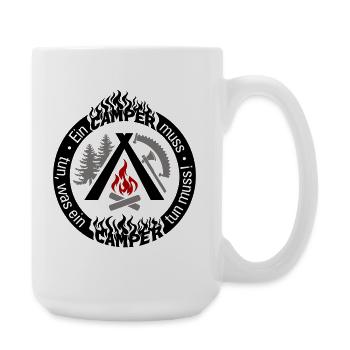 Camper funny saying 3-color individual config - Large Mug 440 ml - white - Right