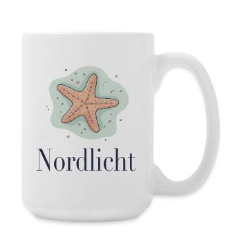 Nordlicht – Maritimes Küsten Design - Große Tasse 440 ml - Weiß - Rechts