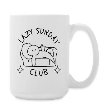 Lazy Sunday Club Couch Potato Weekend Vibes - Large Mug 440 ml - white - Right