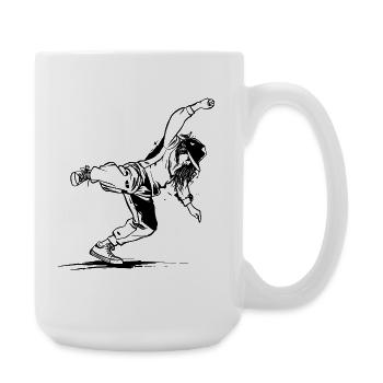 Breakdancer - Große Tasse 440 ml - Weiß - Rechts