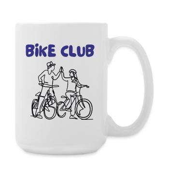 Bike Club Strichzeichnung - Große Tasse 440 ml - Weiß - Rechts