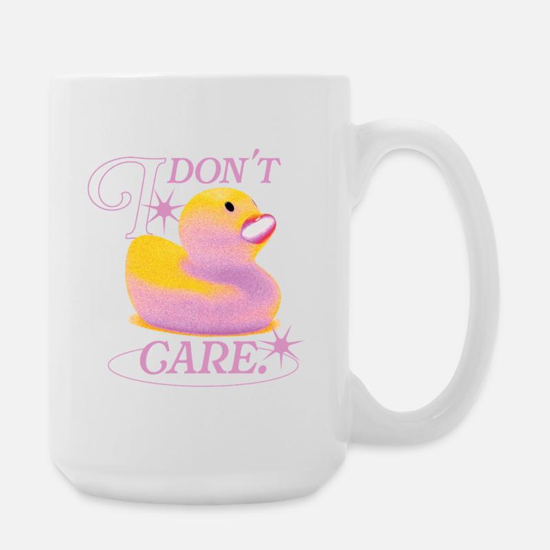 I Don’t Care Duck - Große Tasse 440 ml - Weiß