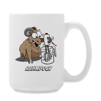Bock humoristique avec mitigeur de cuisine - Grande tasse 440 ml - blanc - Droite