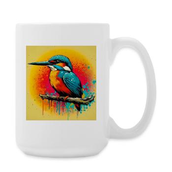 martin-pêcheur - Grande tasse 440 ml - blanc - Droite