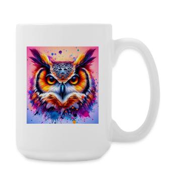 hibou - Grande tasse 440 ml - blanc - Droite