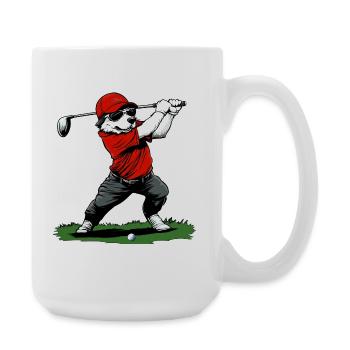 Hund Golf - Große Tasse 440 ml - Weiß - Rechts