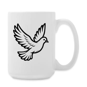 Dove Bird - Large Mug 440 ml - white - Right