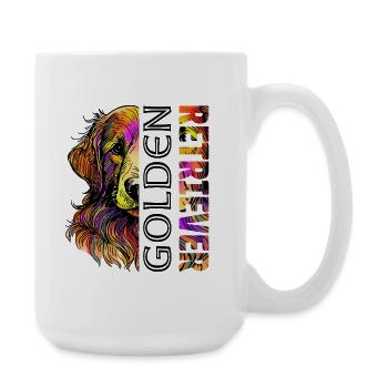 Golden Retriever - Große Tasse 440 ml - Weiß - Rechts