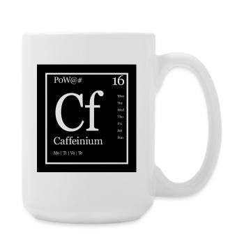 Funny Periodic Table Caffeinium Design - Large Mug 440 ml - white - Right