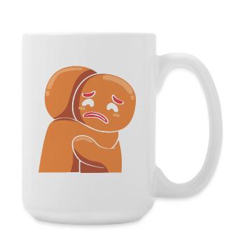 Christmas gingerbread gingerbread man - Large Mug 440 ml - white - Right