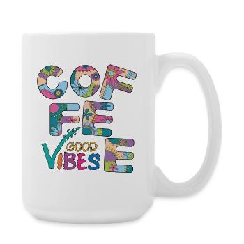 Coffee Vibes - Große Tasse 440 ml - Weiß - Rechts