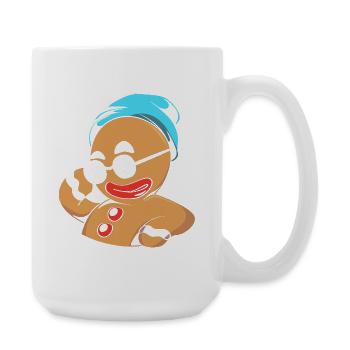 Gingerbread man Christmas gingerbread - Large Mug 440 ml - white - Right