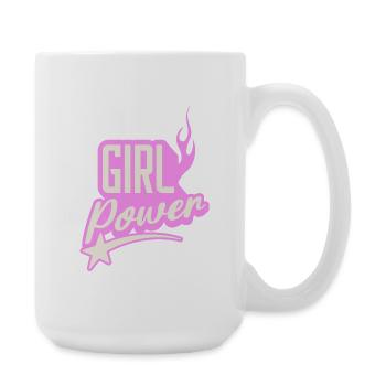 Girl Power sugar pink Flaming Graphic Design - Large Mug 440 ml - white - Right