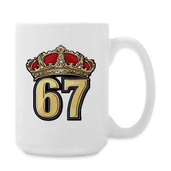 67 Number Krone - Large Mug 440 ml - white - Right