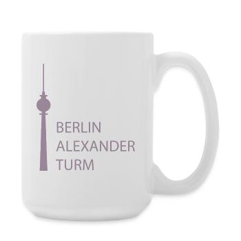 Funny Berlin TV Tower Parody Minimal - Large Mug 440 ml - white - Right