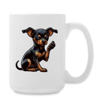 Miniature Pinscher Pinscher Pinscher Pinscher Owner Minpin - Large Mug 440 ml - white - Right