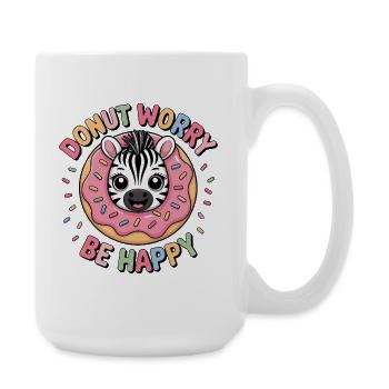 Zebra Donut Candy Dessert Bakery Fun - Large Mug 440 ml - white - Right
