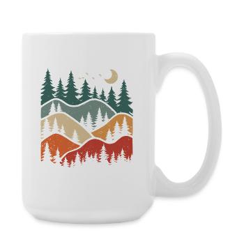 Forêt Paysage Nature Arbres Amoureux de la Nature - Grande tasse 440 ml - blanc - Droite
