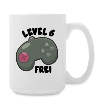 Level 6 Controller 6.Geburtstag Geburtstagsparty - Große Tasse 440 ml - Weiß - Rechts