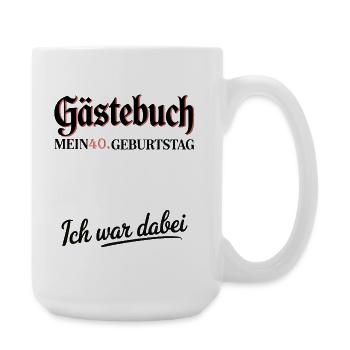 40th Birthday T-Shirt – The Legendary Forty - Large Mug 440 ml - white - Right