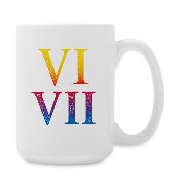 67 Meme VII Pile de chiffres romains - Grande tasse 440 ml - blanc - Droite