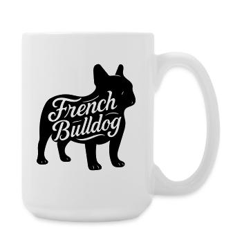 French bulldog frenchi Bully Bulldogge hundeshirt - Große Tasse 440 ml - Weiß - Rechts
