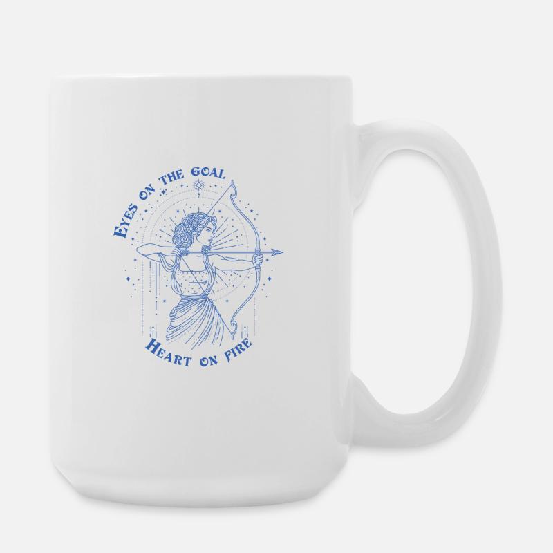 Sagittarius Zodiac Archer Star Sign Gift - Large Mug 440 ml - white