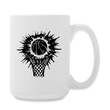 Energischer Basketball Kunst Basketball - Große Tasse 440 ml - Weiß - Rechts