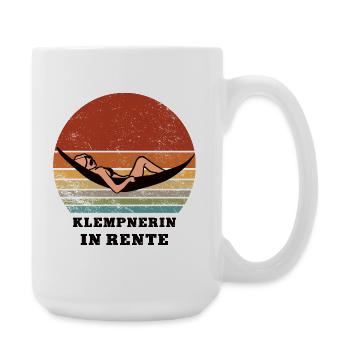 Pension, plumber, retiree, retired - Large Mug 440 ml - white - Right