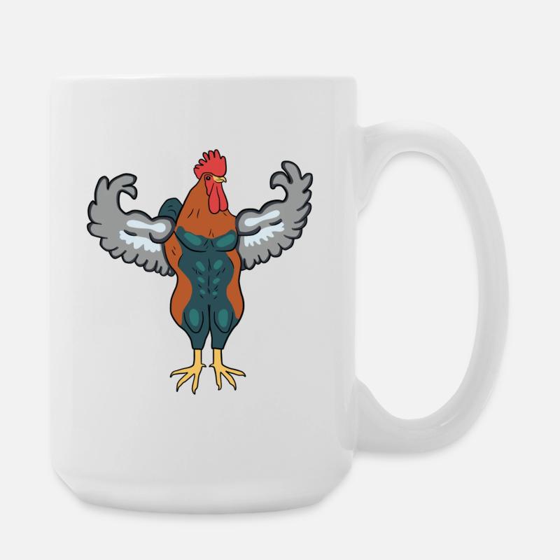 Muscular Cock - Large Mug 440 ml - white