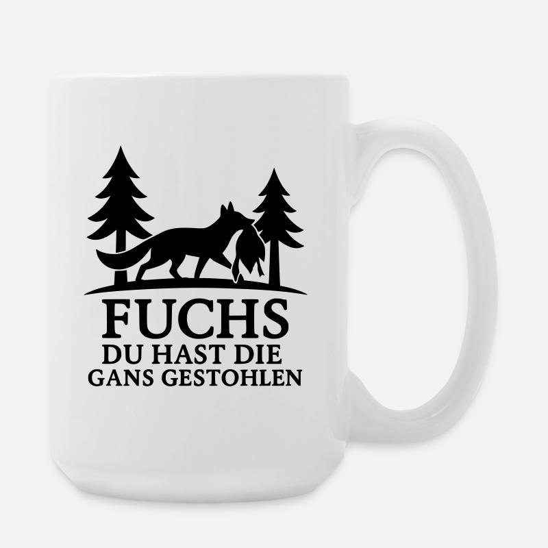 fuchs gans gestohlen - Große Tasse 440 ml - Weiß