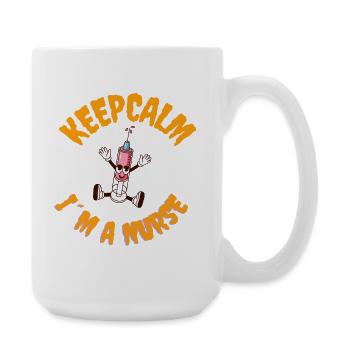 Stay calm, I'm a caregiver - Large Mug 440 ml - white - Right