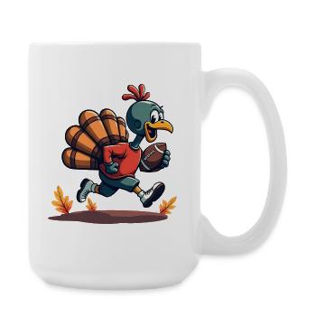 Thanksgiving Football Turkey - Large Mug 440 ml - white - Right