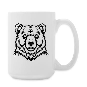 Bear Bear Head Bears T-shirt Gift - Large Mug 440 ml - white - Right