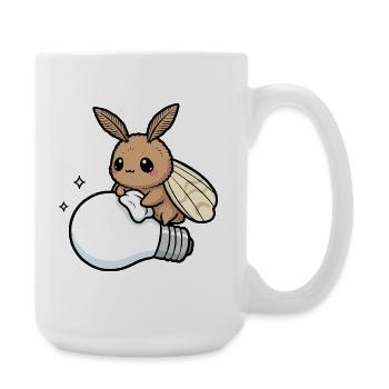 Moth Polishes Lamp - Large Mug 440 ml - white - Right