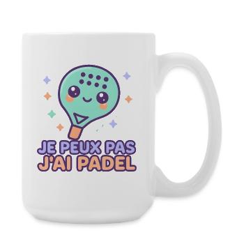 Je peux pas j'ai padel - Grande tasse 440 ml - blanc - Droite