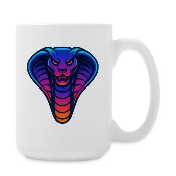 Neon Cobra Gradient Illustration - Large Mug 440 ml - white - Right