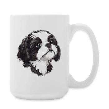 Shih Tzu - Große Tasse 440 ml - Weiß - Rechts
